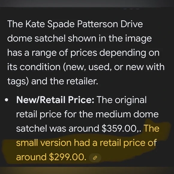 Small Kate Spade White and Pink Satchel with Brown Accents. - Picture 14 of 15